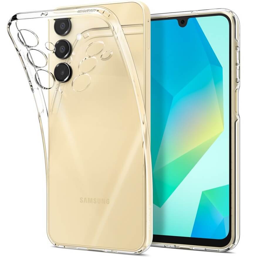 Тънък Силиконов Калъф за Samsung A16, Spigen Crystal Flex Case, Прозрачен (4)
