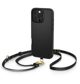 Magsafe Кожен Калъф с Връзки за iPhone 16 Pro Max, Spigen Cyrill Kajuk Classic Charm, Черен