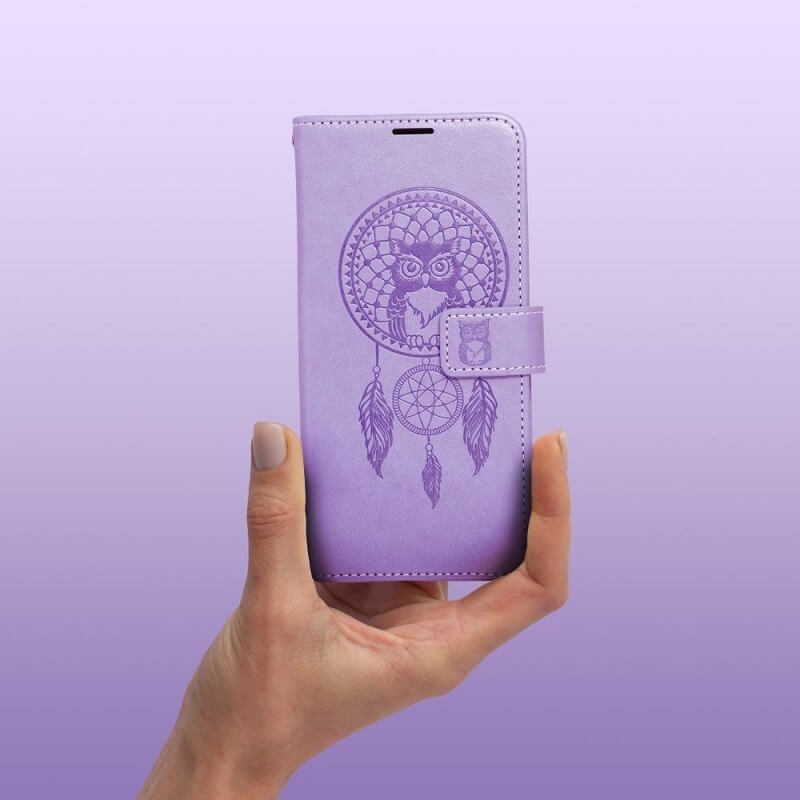 Кожен Калъф за iPhone 16 Pro, Forcell Mezzo Book Case, Лилав (5)