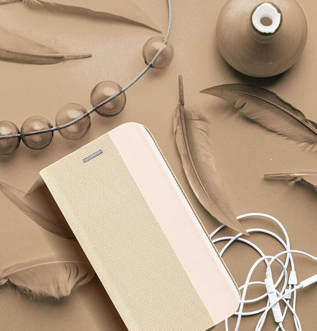 Луксозен Калъф за iPhone 16 Pro, Sensitive Book Case, Златист (3)