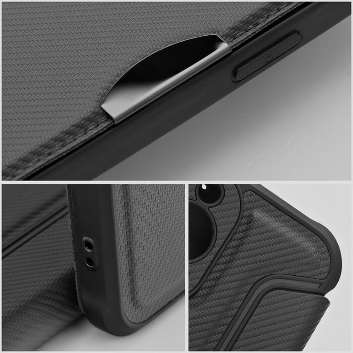 Противоударен Калъф за Samsung A36, Razor Book Case, Черен (4)