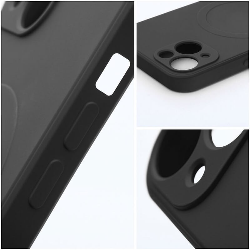 Magsafe Калъф за Samsung A16, Roar Silicone Mag Case, Черен (8)