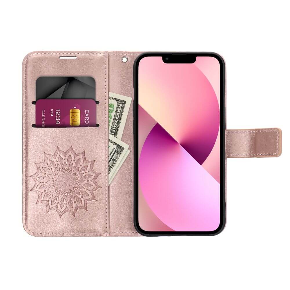 Кожен Калъф за Samsung A16, Forcell Mezzo Book Case, Розов (5)