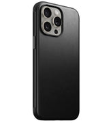 Magsafe Калъф от Естествена Кожа за iPhone 15 Pro Max, Nomad Modern Leather Case, Черен (2)