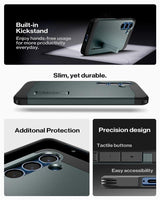 Magsafe Противоударен Калъф за Samsung S25 Plus, Spigen Tough Armor Case, Зелен (11)