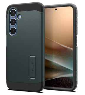 Magsafe Противоударен Калъф за Samsung S25 Plus, Spigen Tough Armor Case, Зелен