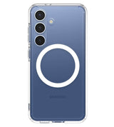 Magsafe Противоударен Калъф за Samsung S25, Spigen Ultra Hybrid Case, Бял (2)