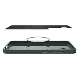 Magsafe Противоударен Калъф за Samsung S25, Spigen Thin Fit Magsafe Case, Зелен (8)