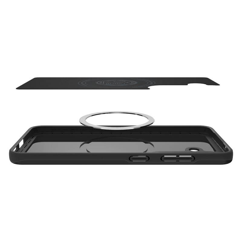 Magsafe Противоударен Калъф за Samsung S25, Spigen Thin Fit Magsafe Case, Черен (7)