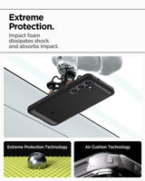 Magsafe Противоударен Калъф за Samsung S25, Spigen Rugged Armor Magsafe Case, Черен (9)
