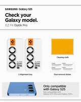 Протектор за Камерата на Samsung S25, Spigen EZ Fit Optik Pro Glass tR 2бр., Черен (5)