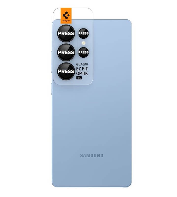 Протектор за Камерата на Samsung S25 Ultra, Spigen EZ Fit Optik Pro Glass tR 2бр., Черен (2)