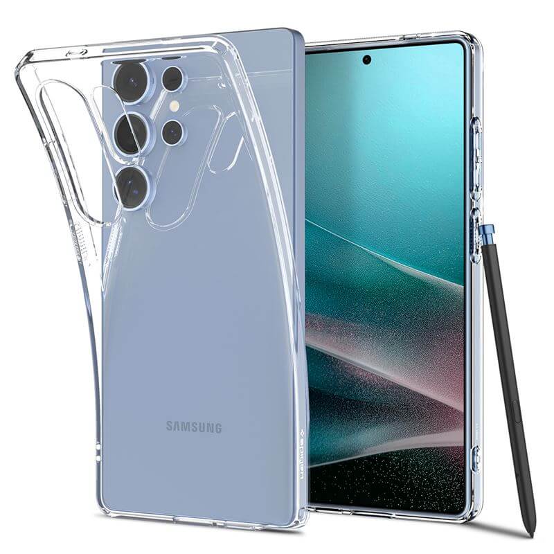 Силиконов Калъф за Samsung S25 Ultra, Spigen Liquid Crystal Case, Прозрачен (4)