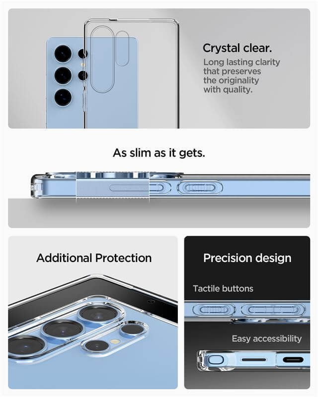 Силиконов Калъф за Samsung S25 Ultra, Spigen Liquid Crystal Case, Прозрачен (9)