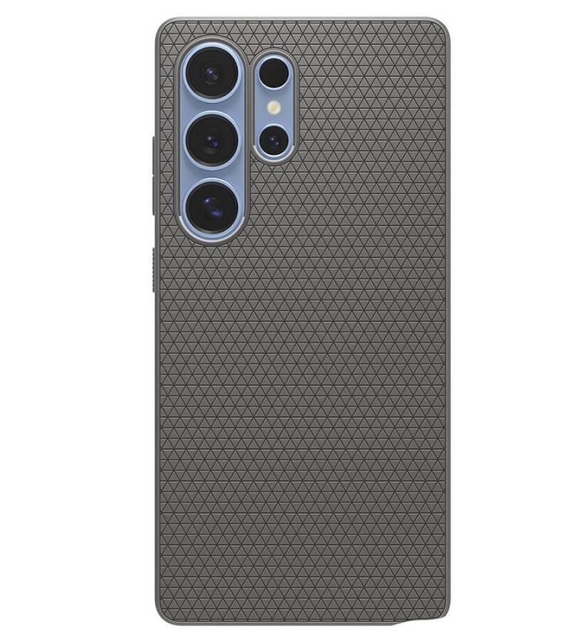 Противоударен Силиконов Калъф за Samsung S25 Ultra, Spigen Liquid Air Case, Сив (2)