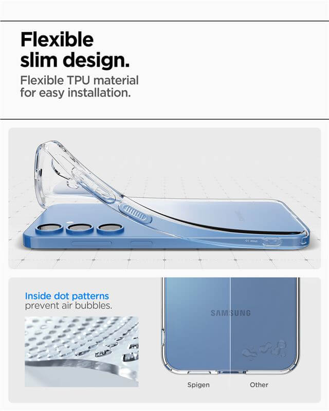 Силиконов Калъф за Samsung S25 Plus, Spigen Liquid Crystal Case, Прозрачен (8)