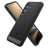 Magsafe Противоударен Калъф за Samsung S25 Plus, Spigen Rugged Armor Case, Черен (7)