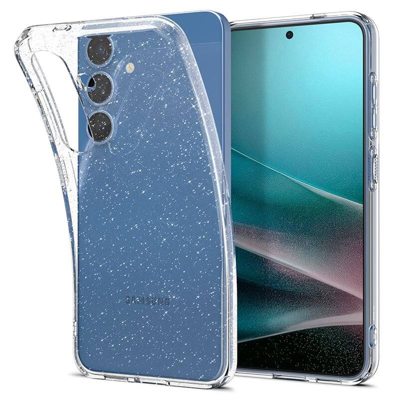 Блестящ Калъф за Samsung S25, Spigen Liquid Crystal Glitter Quartz Case, Прозрачен (3)