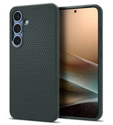 Противоударен Силиконов Калъф за Samsung S25, Spigen Liquid Air Case, Зелен (2)