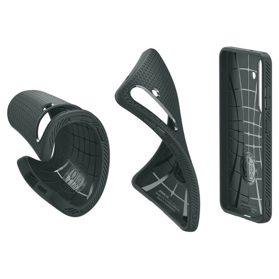 Противоударен Силиконов Калъф за Samsung S25, Spigen Liquid Air Case, Зелен (6)