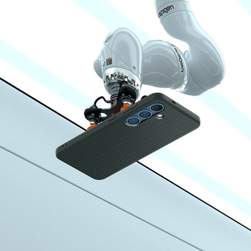 Противоударен Силиконов Калъф за Samsung S25, Spigen Liquid Air Case, Зелен (7)