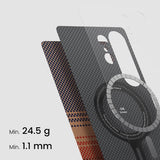Magsafe Калъф за Samsung S25, Pitaka Edge Case Sunset, Кафяв (5)