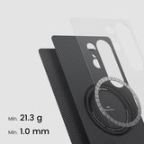Magsafe Калъф за Samsung S25, Pitaka Edge Case Black-Grey Twill, Черен (2)