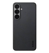Magsafe Калъф за Samsung S25, Pitaka Edge Case Black-Grey Twill, Черен