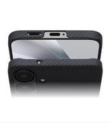 Magsafe Калъф за Samsung S25 Plus, Pitaka Edge Case Black-Grey Twill, Черен (3)