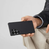 Magsafe Калъф за Samsung S25 Ultra, Pitaka Edge Case Black-Grey Twill, Черен (5)