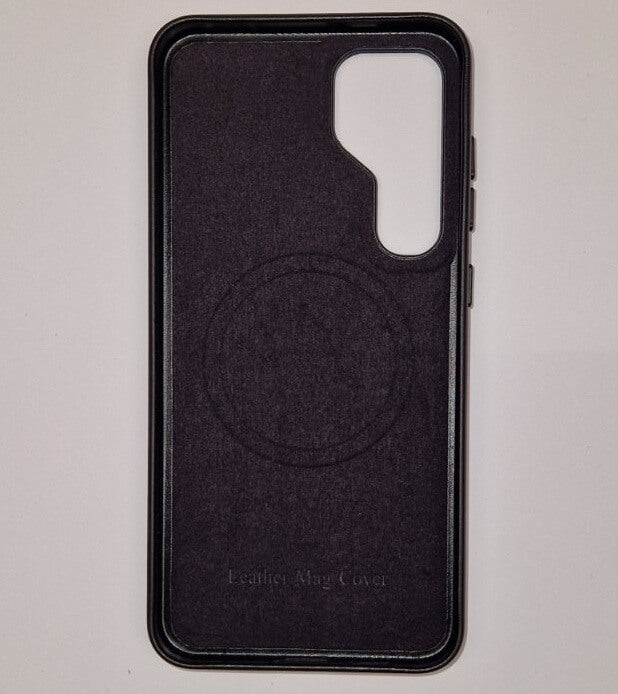 Magsafe Кожен Калъф за Samsung S25 Plus, GKK Leather Case, Черен (2)