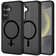Magsafe Калъф за Samsung S25 Plus, Tech-Protect MagMat Case, Черен