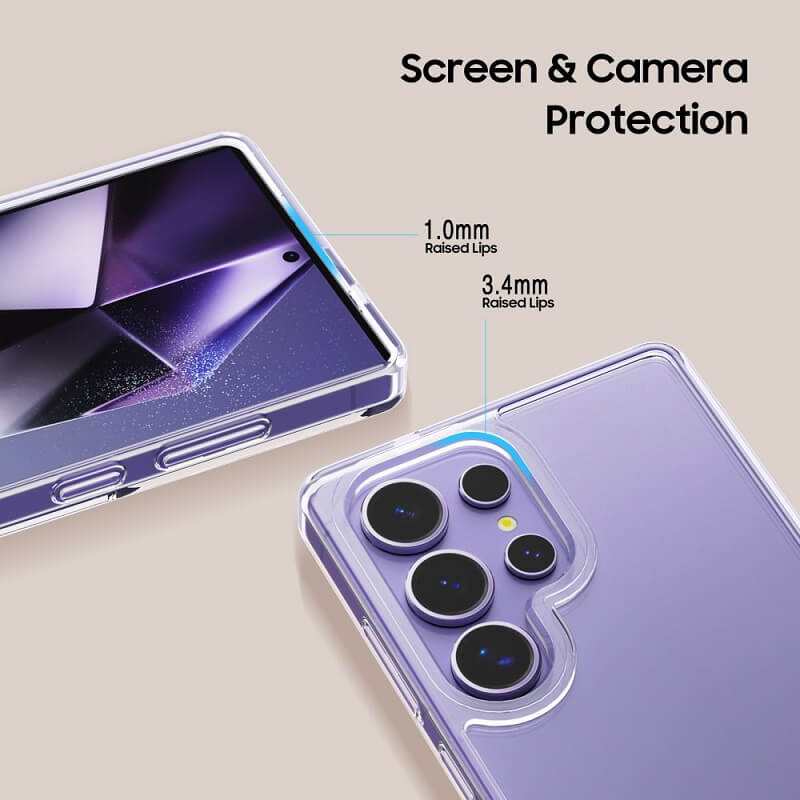 Калъф за Samsung S25 Ultra, Tech-Protect FlexAir Hybrid Clear Case, Прозрачен (3)