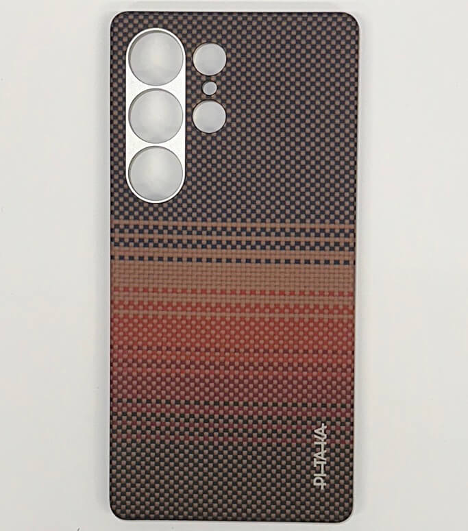 Magsafe Калъф за Samsung S25 Ultra, Pitaka Edge Case Sunset, Кафяв (7)