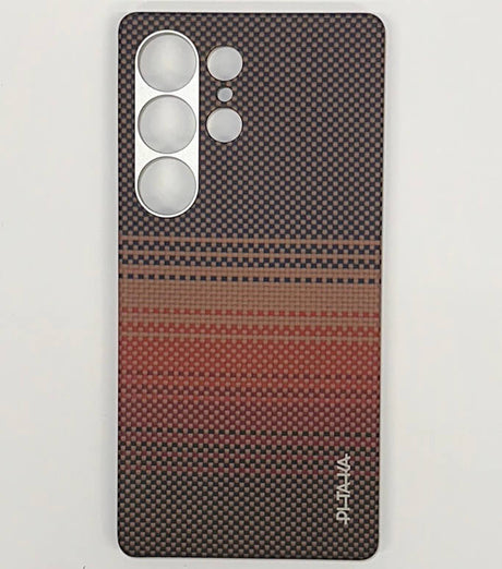 Magsafe Калъф за Samsung S25 Ultra, Pitaka Edge Case Sunset, Кафяв (7)