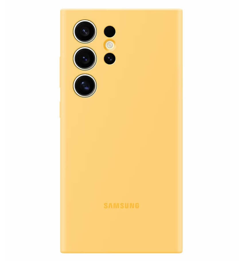 Оригинален Силиконов Калъф за Samsung S24 Ultra, Silicone Case EF-PS928TYEGWW, Жълт