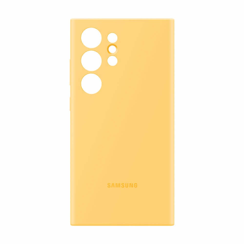 Оригинален Силиконов Калъф за Samsung S24 Ultra, Silicone Case EF-PS928TYEGWW, Жълт (4)