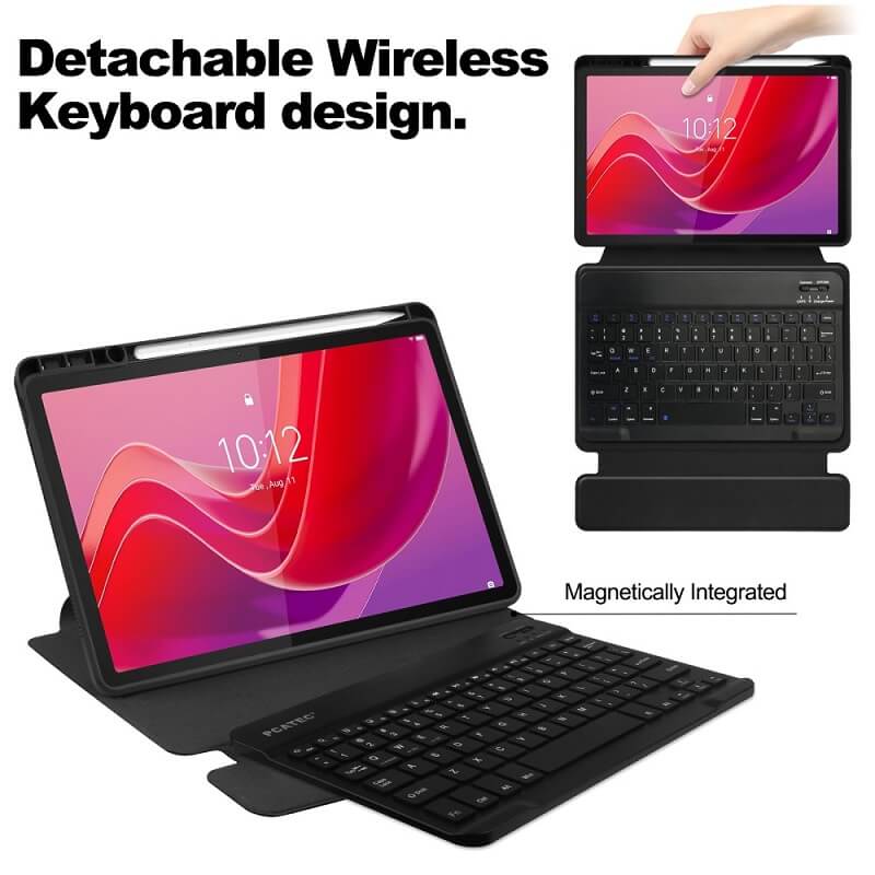 Калъф с Клавиатура за Lenovo Tab M11 11", Tech-Protect Bluetooth Keyboard Case, Черен (3)