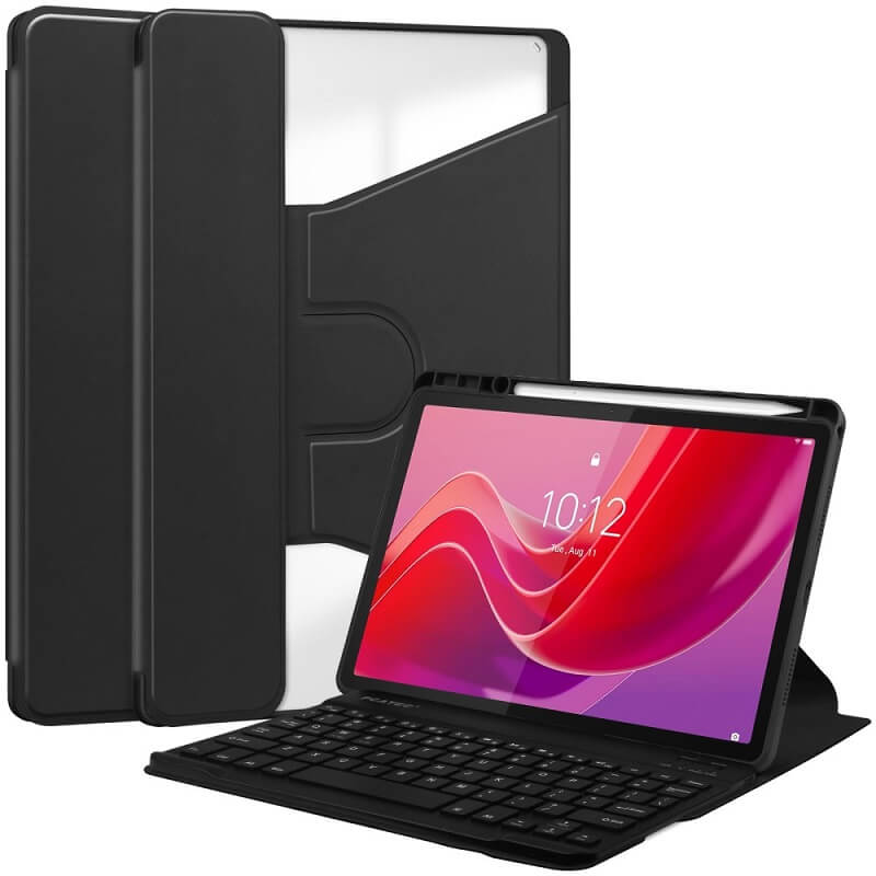 Калъф с Клавиатура за Lenovo Tab M11 11", Tech-Protect Bluetooth Keyboard Case, Черен