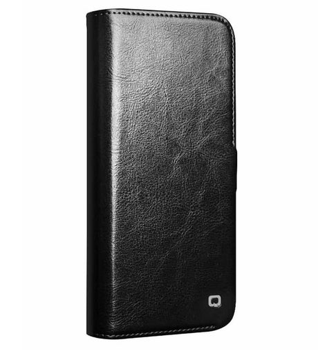 Кожен Калъф за iPhone 16 Pro Max, Qialino Book Case, Черен (3)