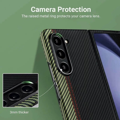 Тънък Калъф за Samsung Z Fold 5, Pitaka Overture Air Case, Черен (2)