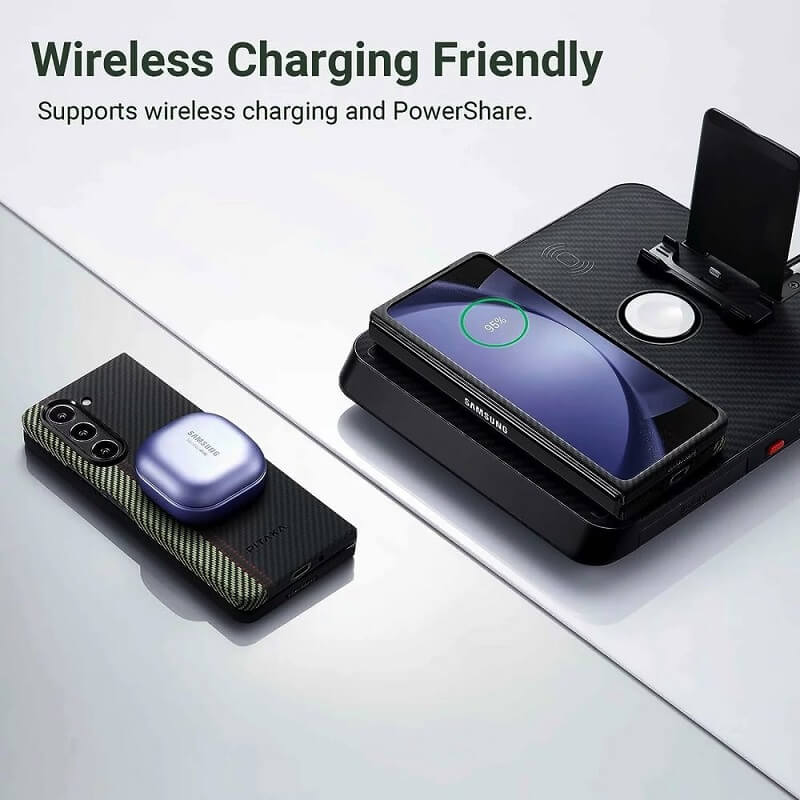 Тънък Калъф за Samsung Z Fold 5, Pitaka Overture Air Case, Черен (4)