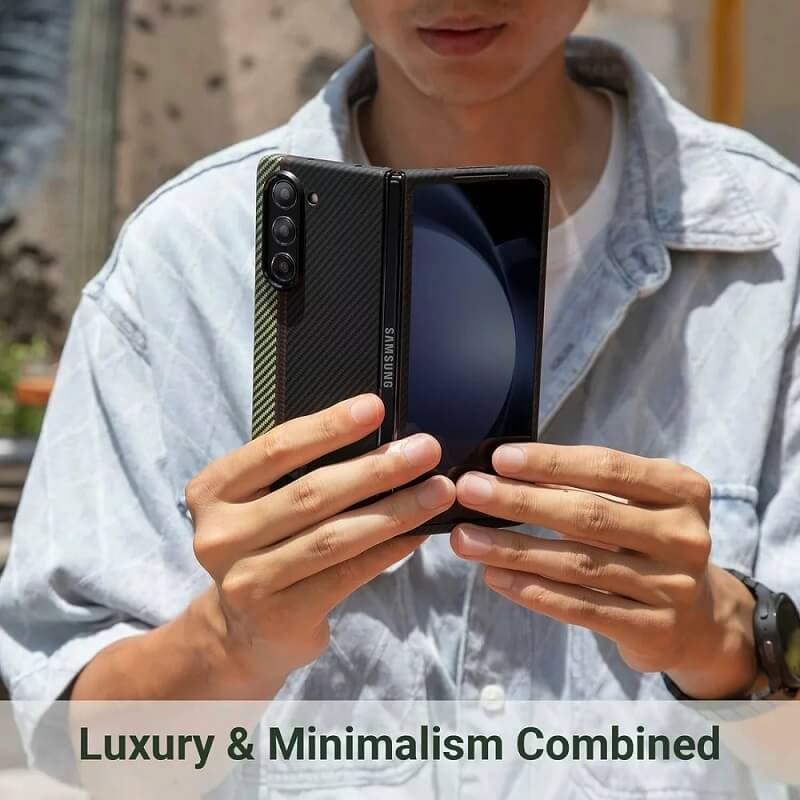 Тънък Калъф за Samsung Z Fold 5, Pitaka Overture Air Case, Черен (6)