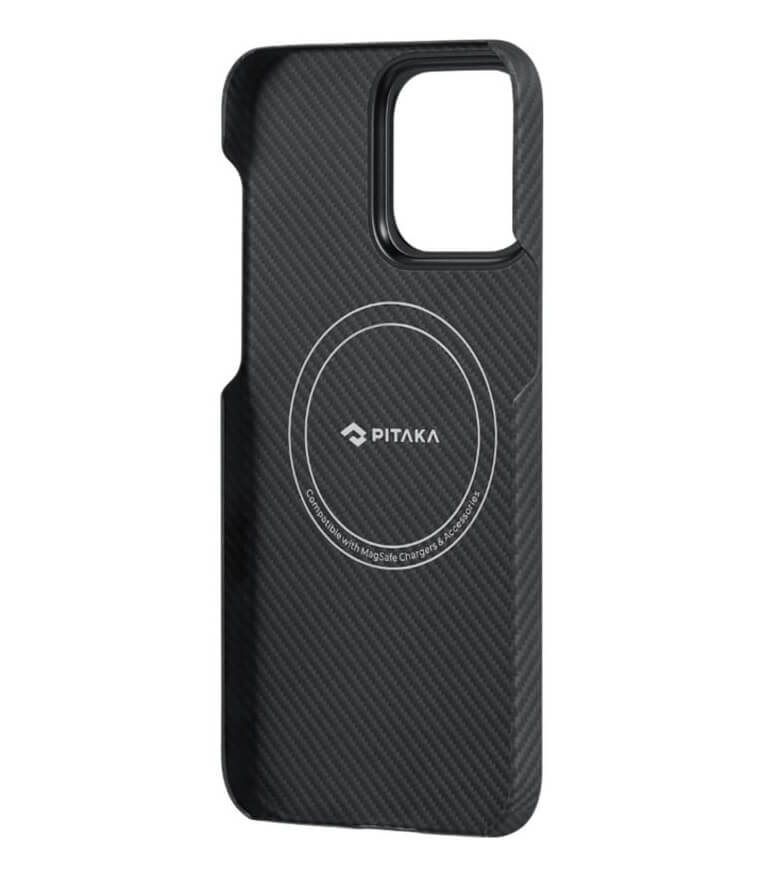 Magsafe Калъф за iPhone 15 Pro, Pitaka MagEZ 4 Case Rhapsody, Черен (2)