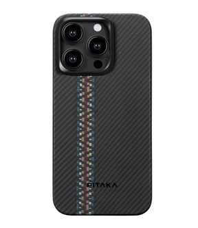 Magsafe Калъф за iPhone 15 Pro Max, Pitaka MagEZ 4 Case Rhapsody, Черен