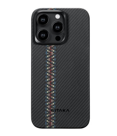 Magsafe Калъф за iPhone 15 Pro Max, Pitaka MagEZ 4 Case Rhapsody, Черен