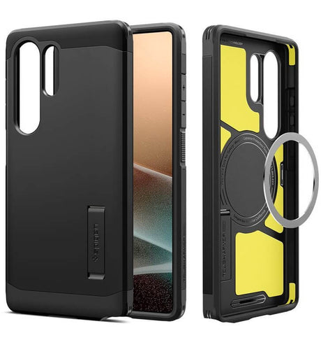 Magsafe Противоударен Калъф за Samsung S25 Plus, Spigen Tough Armor Case, Черен (12)