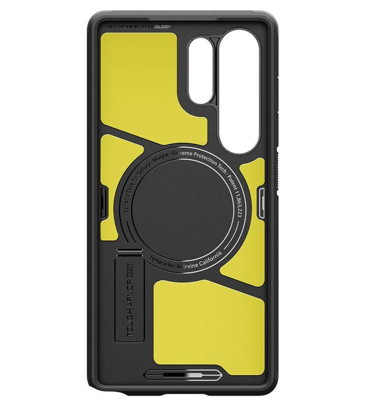 Magsafe Противоударен Калъф за Samsung S25 Ultra, Spigen Tough Armor Case, Черен (5)