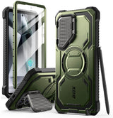 Magsafe Противоударен Калъф за Samsung S25 Ultra, Supcase Iblsn Mag ArmorBox, Зелен (2)