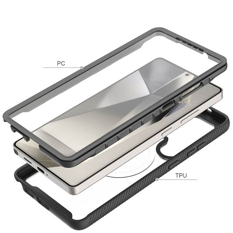 Magsafe Калъф за Samsung S25 Ultra, Tech-Protect Defense 360 Case, Черен (4)